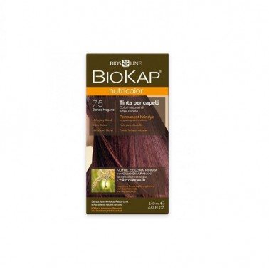 Tinte Mahogany Blond Dye Rubio Caoba 7.5 Biokap, 140 ml.
