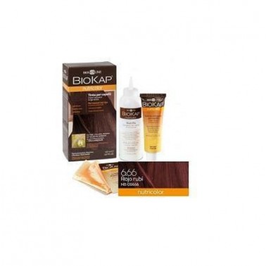 Tinte Red Ruby Dye Rojo Rubí 6.66 Biokap, 140 ml.