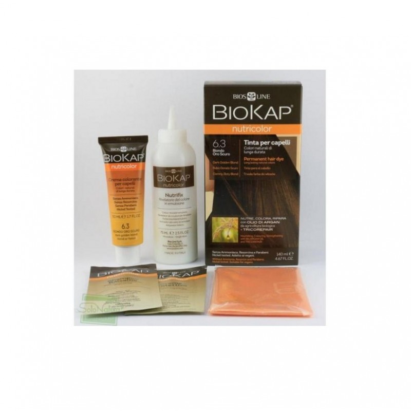 Tinte Rubio Dorado Oscuro 6.3 Biokap, 140 ml.