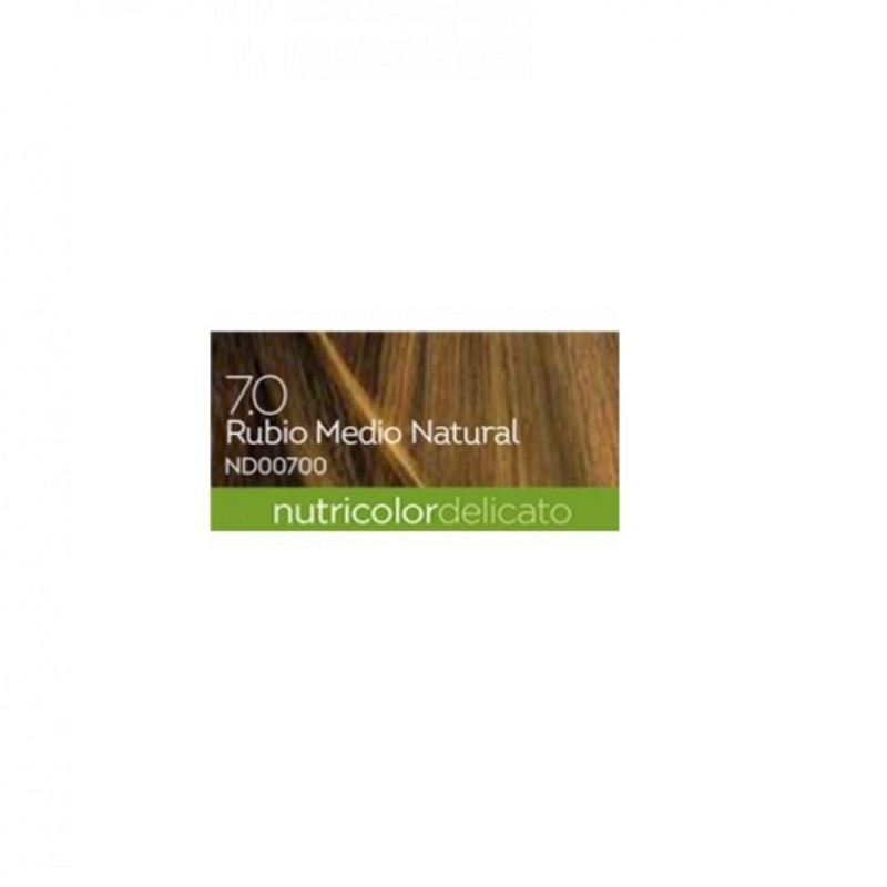 Tinte Rubio Medio Natural 7.0 DELICATO Biokap, 140 ml