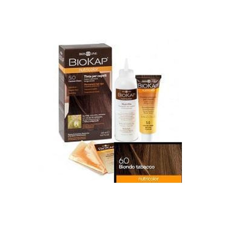 Tinte Tobaco Blond Dye Rubio Tabaco 6.0 Biokap, 140 ml.