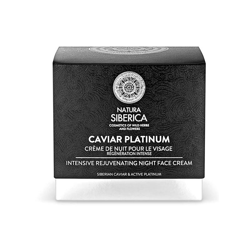 Caviar Platinum Crema de Noche rejuvenecedora Natura Siberica, 50 ml.