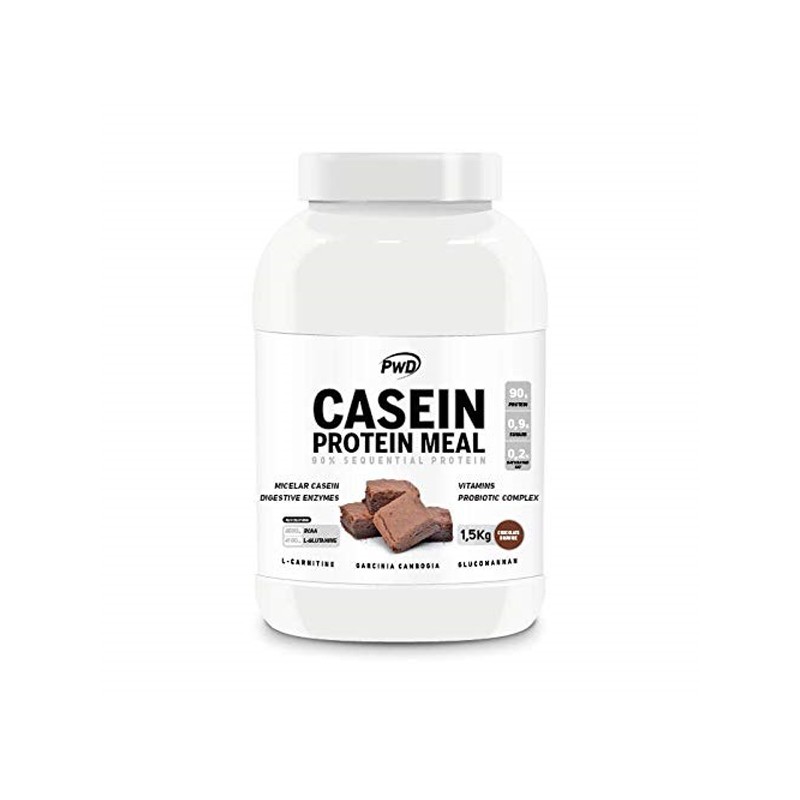 Casein Protein Meal Brownie PWD Nutrition, 1,5 Kg.