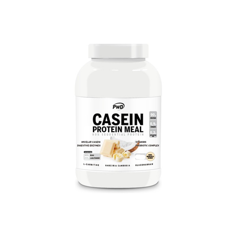 Casein Protein Meal Chocolate Blanco con Coco PWD Nutrition, 450 gr.