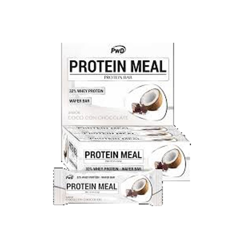Protein Meal Coco con Chocolate PWD Nutrition, 12 barritas