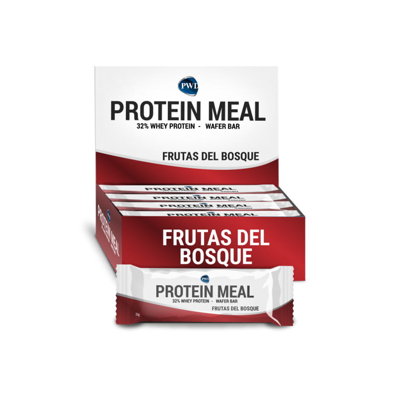 Protein Meal Frutas del Bosque PWD Nutrition, 12 barritas