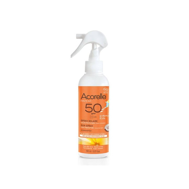 Spray Solar Niños SPF50 Bio Acorelle, 150 ml.