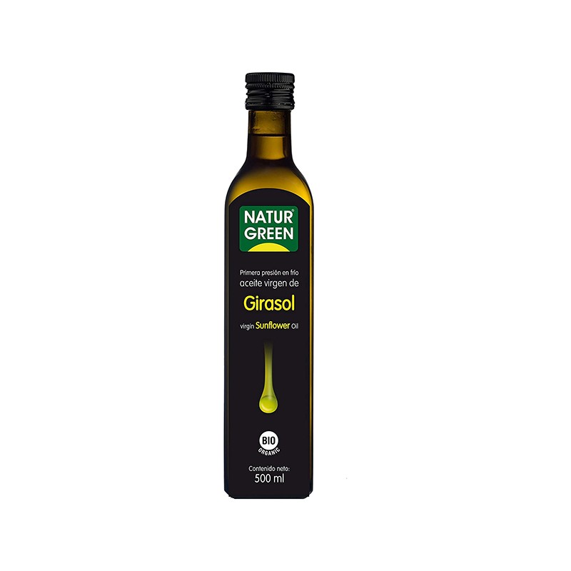 Aceite de Girasol 1a presión en frío NaturGreen Bio, 500 ml.