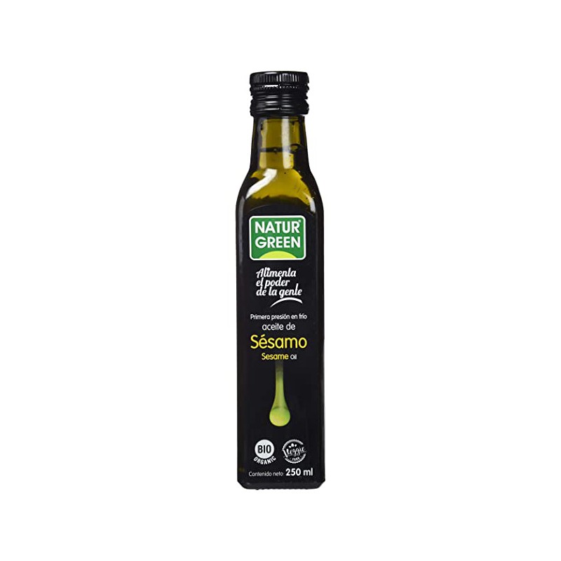 Aceite de Sesamo 1a presión en frío NaturGreen Bio, 250 ml.