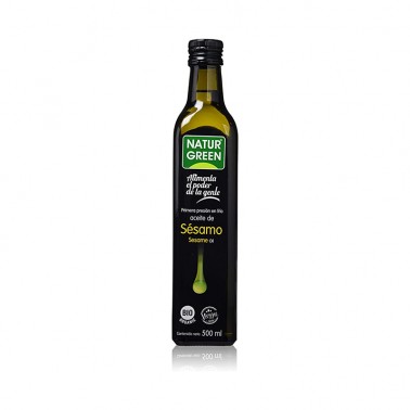 Aceite de Sésamo 1a presión en frío NaturGreen Bio, 500 ml.