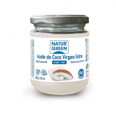Aceite Virgen de Coco 1ª presión frío NaturGreen Bio, 200 gr.
