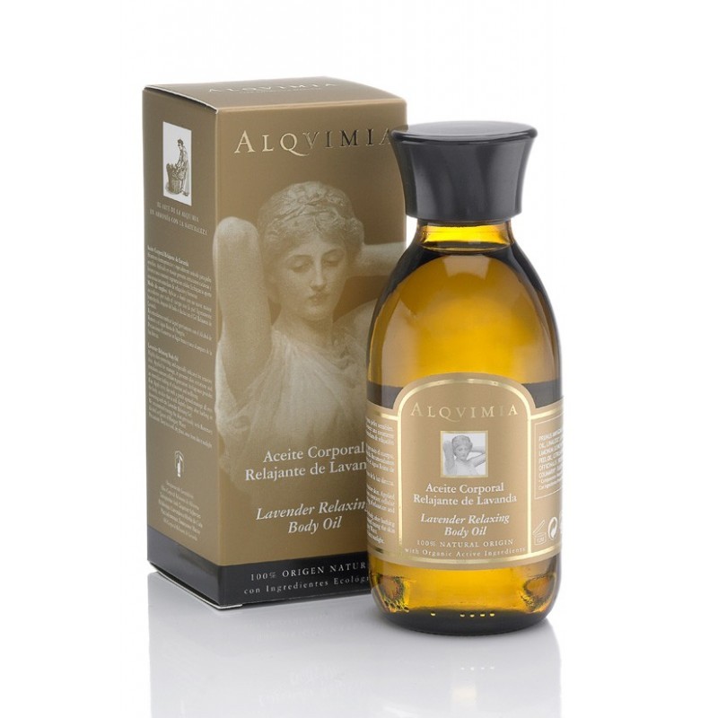 Aceite Corporal Relajante de Lavanda Alqvimia, 150 ml.