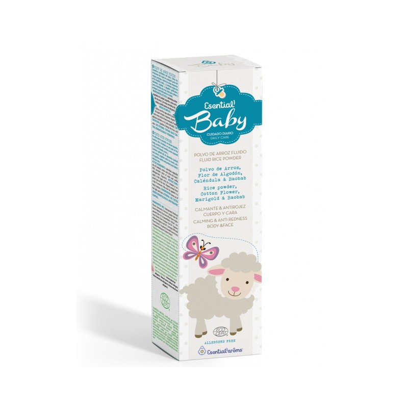 Polvo de Arroz Fluido BEBE Esential Aroms, 100 ml.