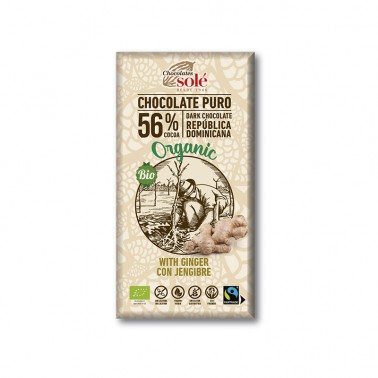 Chocolate Negro con Jengibre Chocolates Solé, 100 gr.