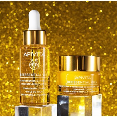 APIVITA Beessential Oils Bálsamo de Noche - Suplemento para la Piel Refuerza y Nutre, 15 ml.