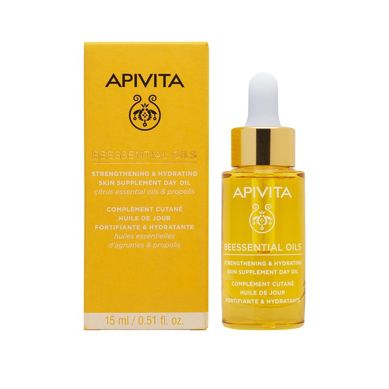 APIVITA Beessential Oils Aceite de Día - Suplemento para la Piel Refuerza e Hidrata, 15 ml.