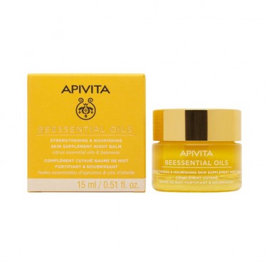 APIVITA Beessential Oils Bálsamo de Noche - Suplemento para la Piel Refuerza y Nutre, 15 ml.