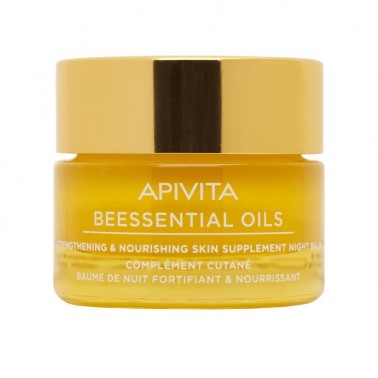 APIVITA Beessential Oils Bálsamo de Noche - Suplemento para la Piel Refuerza y Nutre, 15 ml.