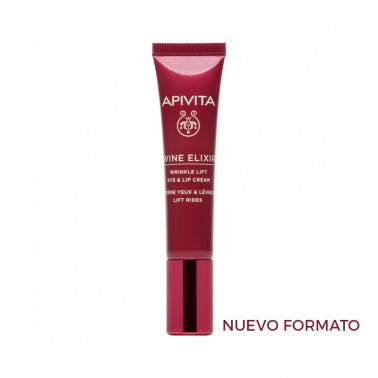 APIVITA Wine Elixir Crema antiarrugas para el contorno de ojos y labios con efecto lifting , 15 ml.