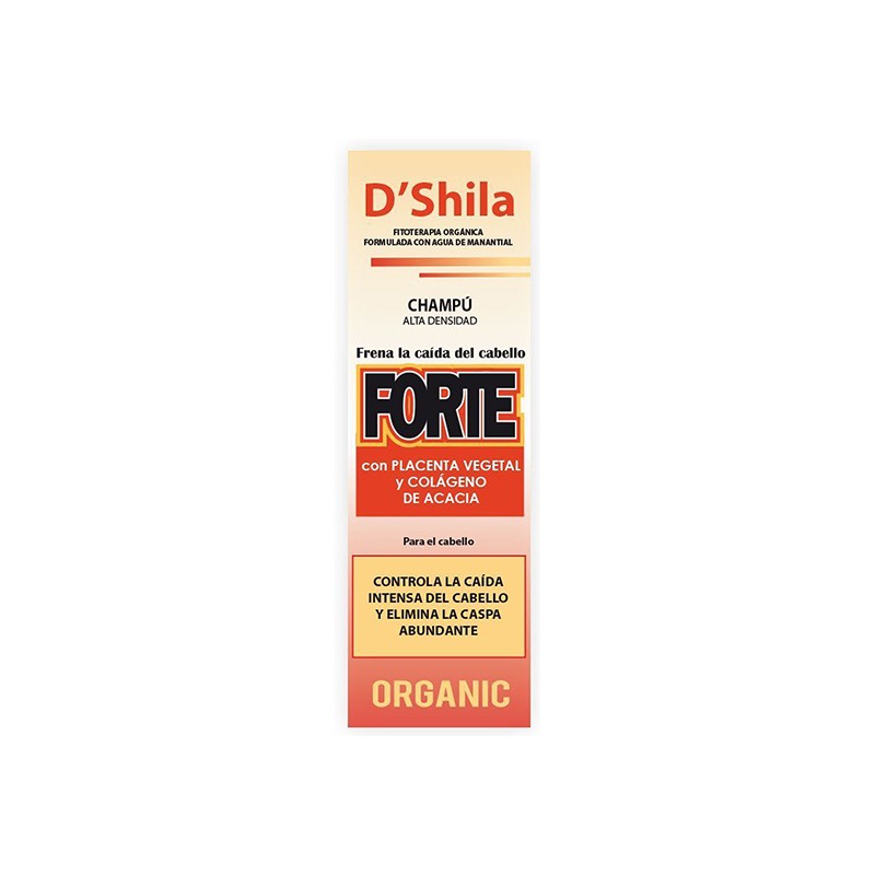 SHILA Champú Forte con Placenta Vegetal y Colágeno Anticaída, 125 ml.