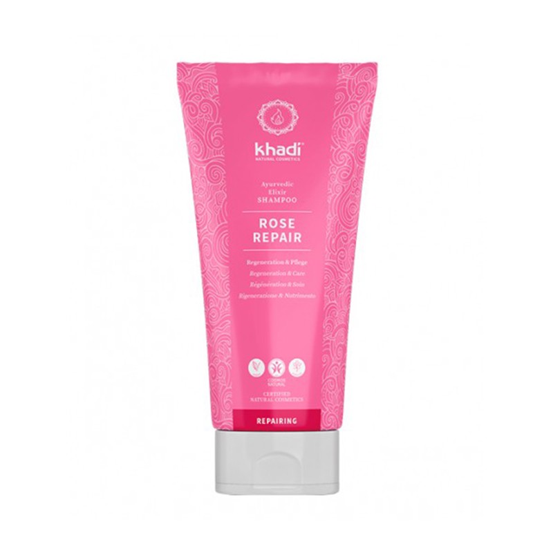 Champú de Rosa Reparador Khadí, 200 ml.