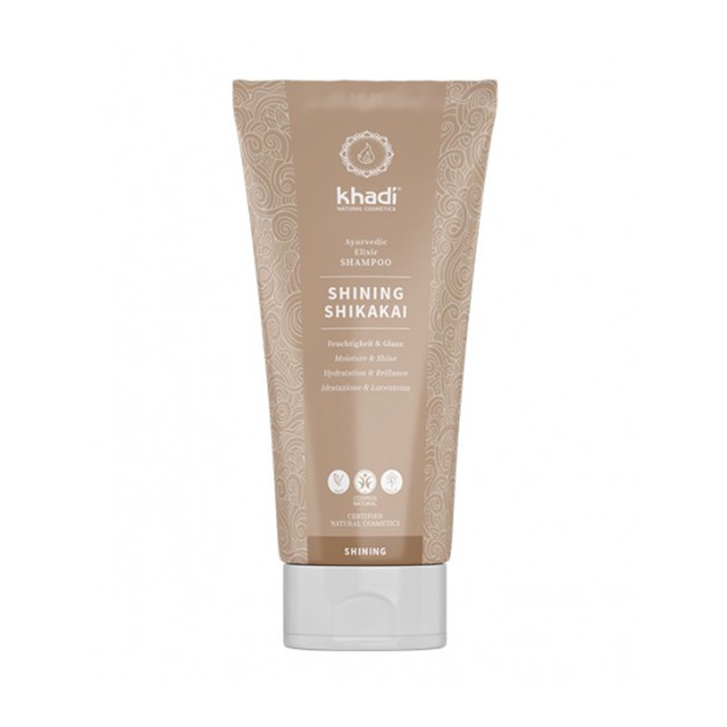 Champú Shikakai Brillo e Hidratación Khadí, 200 ml.